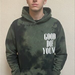 Good Die Young green Tie-Dye Hoodie